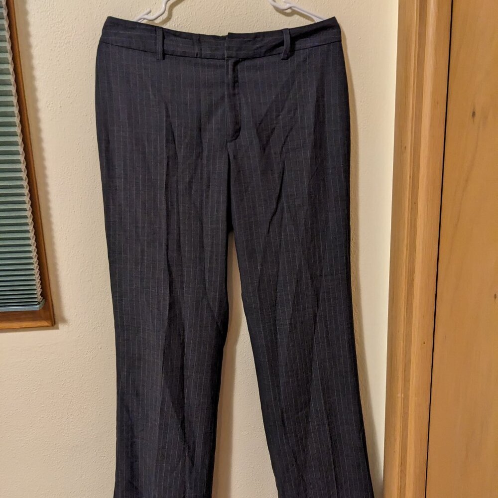 Pinstripe Dress Pants Wide Leg